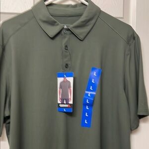 Gerry Green Men's button down Polo Shirt short sleeved size L